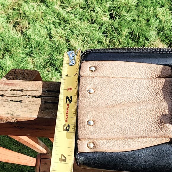 Chloe June Bow Embellished Black Tan leather long zippy wallet - Picture 16 of 16